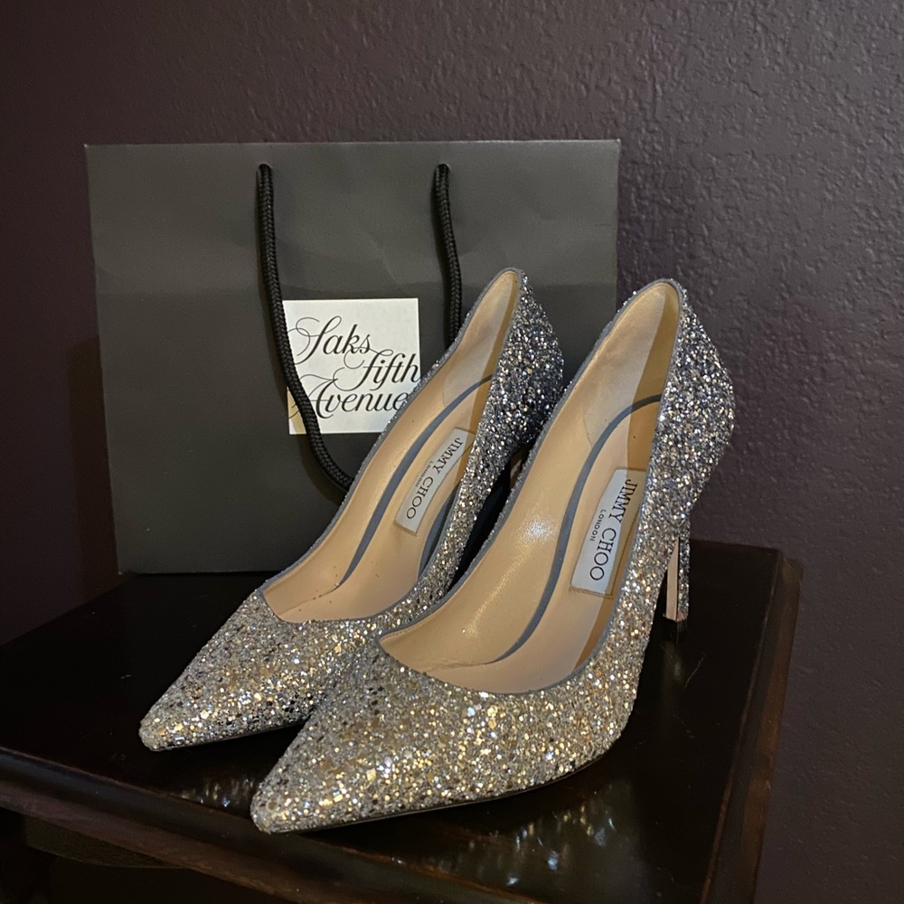 Silver Ombre Jimmy Coo heels